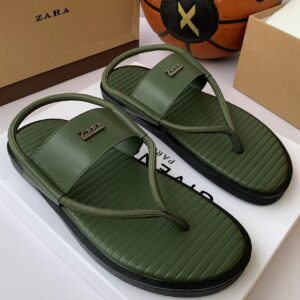 Zara Olive Rope-Detail Slingback Sandals
