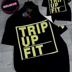 The "Trip Up Fit" Luxury Neon-Graphic Tee