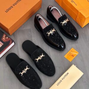 Louis Vuitton Crystal-Embellished Executive Shoes