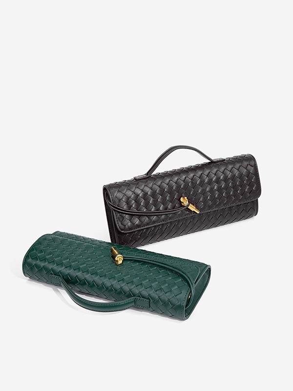 intrecciato Turn-Lock" Woven Clutch & Shoulder Bag Collection, - Image 9