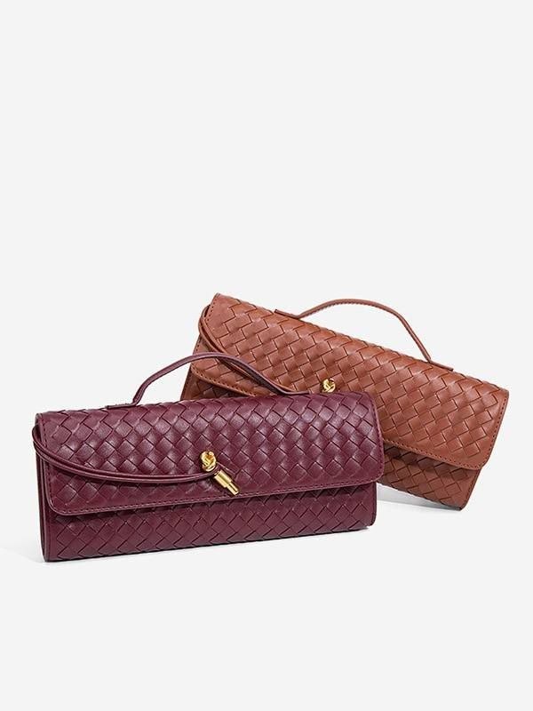 intrecciato Turn-Lock" Woven Clutch & Shoulder Bag Collection, - Image 8