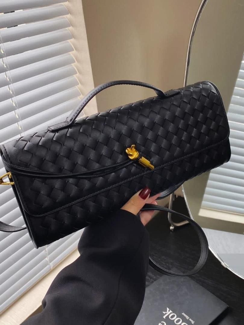 intrecciato Turn-Lock" Woven Clutch & Shoulder Bag Collection, - Image 5