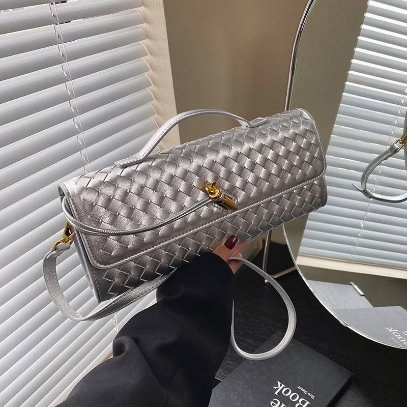 intrecciato Turn-Lock" Woven Clutch & Shoulder Bag Collection, - Image 3