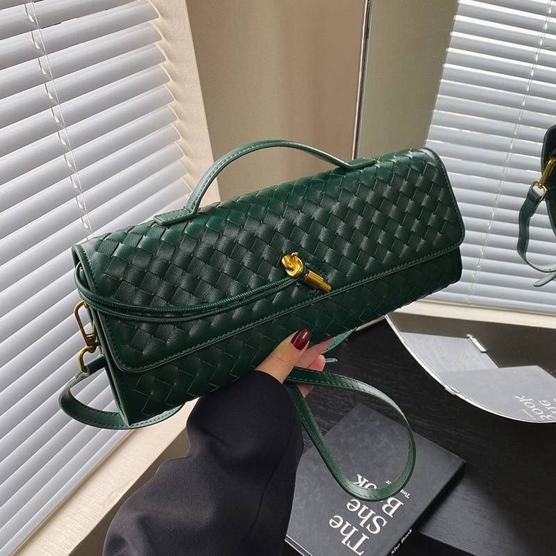 intrecciato Turn-Lock" Woven Clutch & Shoulder Bag Collection, - Image 2