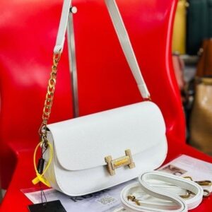 Constellation H-Flap" Pebble Leather Shoulder Bag Collection