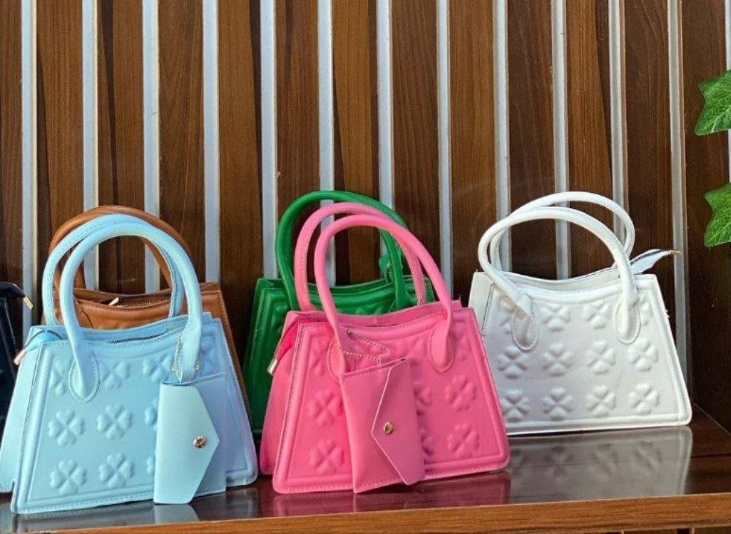 Clover Cadence" Embossed Tote & Pouch Se - Image 4