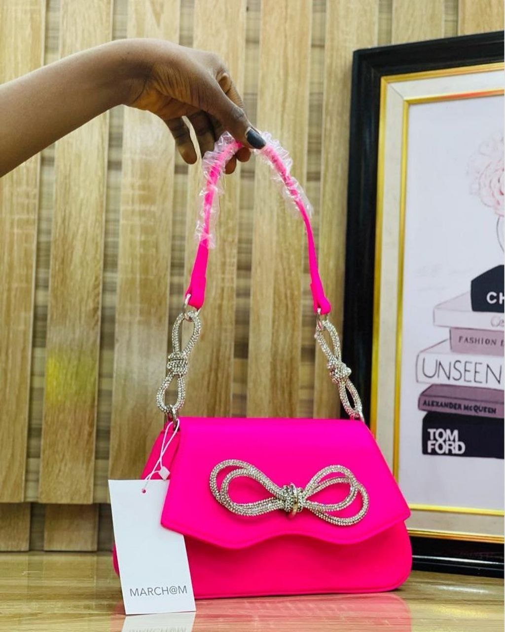Amour Bow" Rhinestone Flap Bag Collection