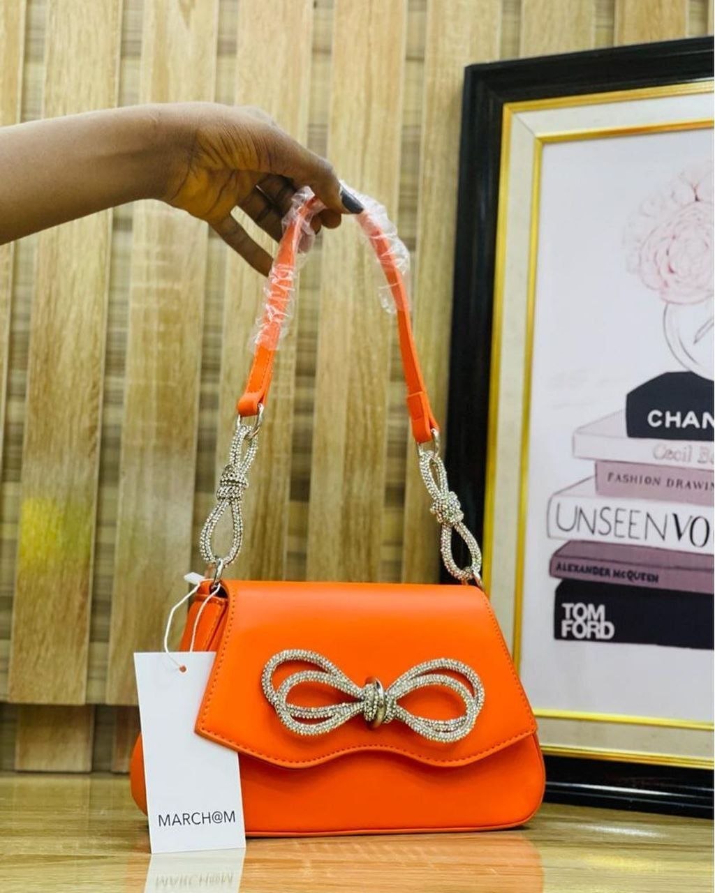 Amour Bow" Rhinestone Flap Bag Collection - Image 6