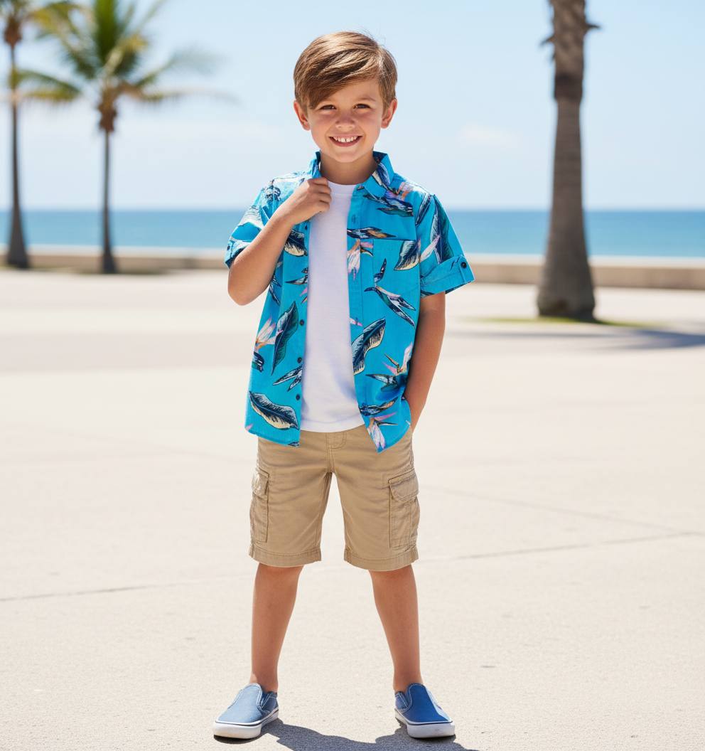 Azure Paradise" Layered Cargo Set