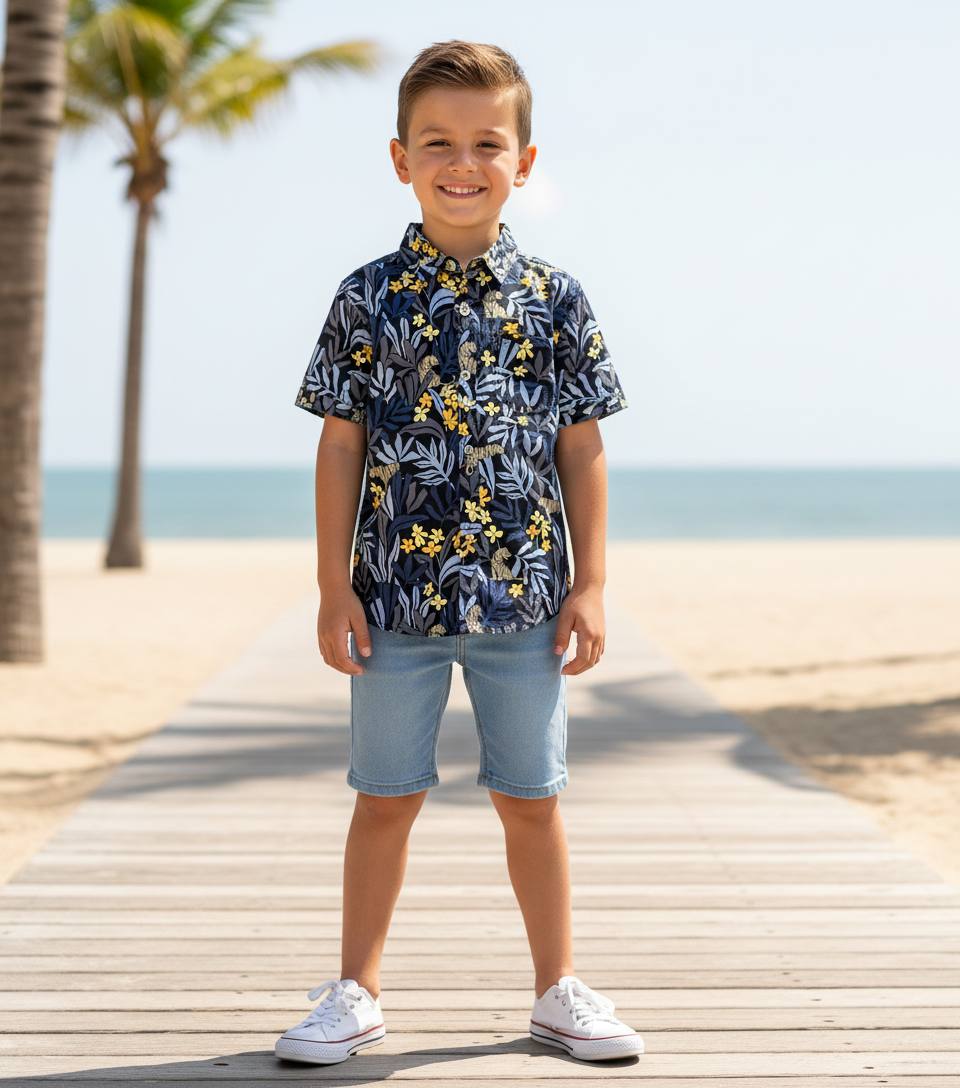 Coastal Jungle" Tiger-Botanical Co-Ord Set