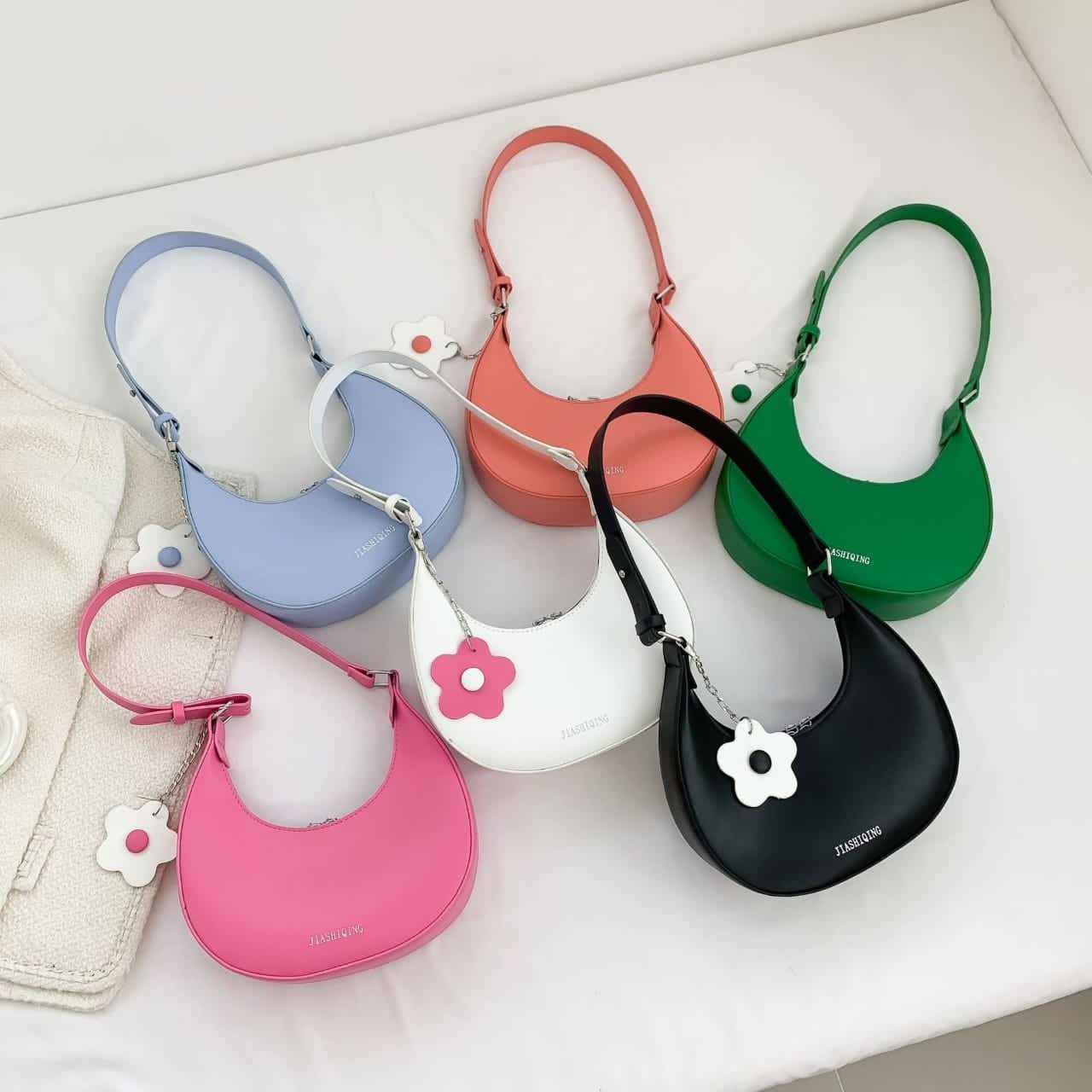 Blossom Arc" Crescent Hobo Bag Collection - Image 6