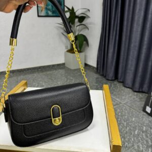 Identity Chain" Pebbled Baguette Collection,