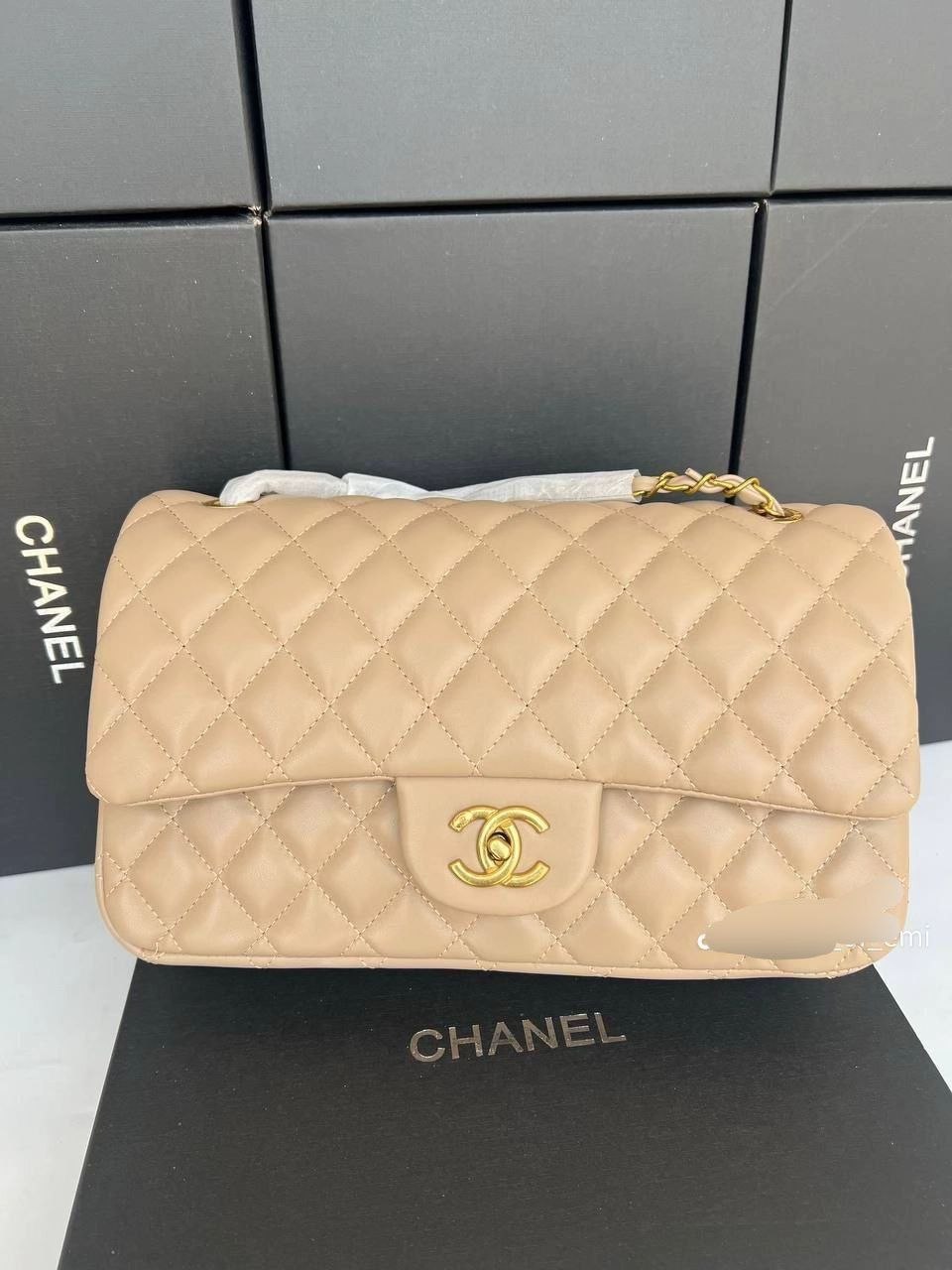 Chanel "Timeless" Diamond-Quilted Flap Bag