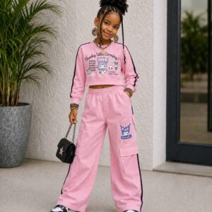 Cheeky & Charming: The Ultimate Pink Kuromi Streetwear Set