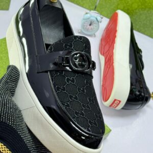 Gucci Glossy Black GG Loafer