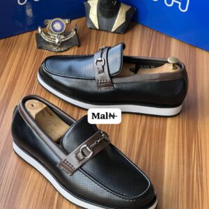 Perforated Hybrid Loafers - Black