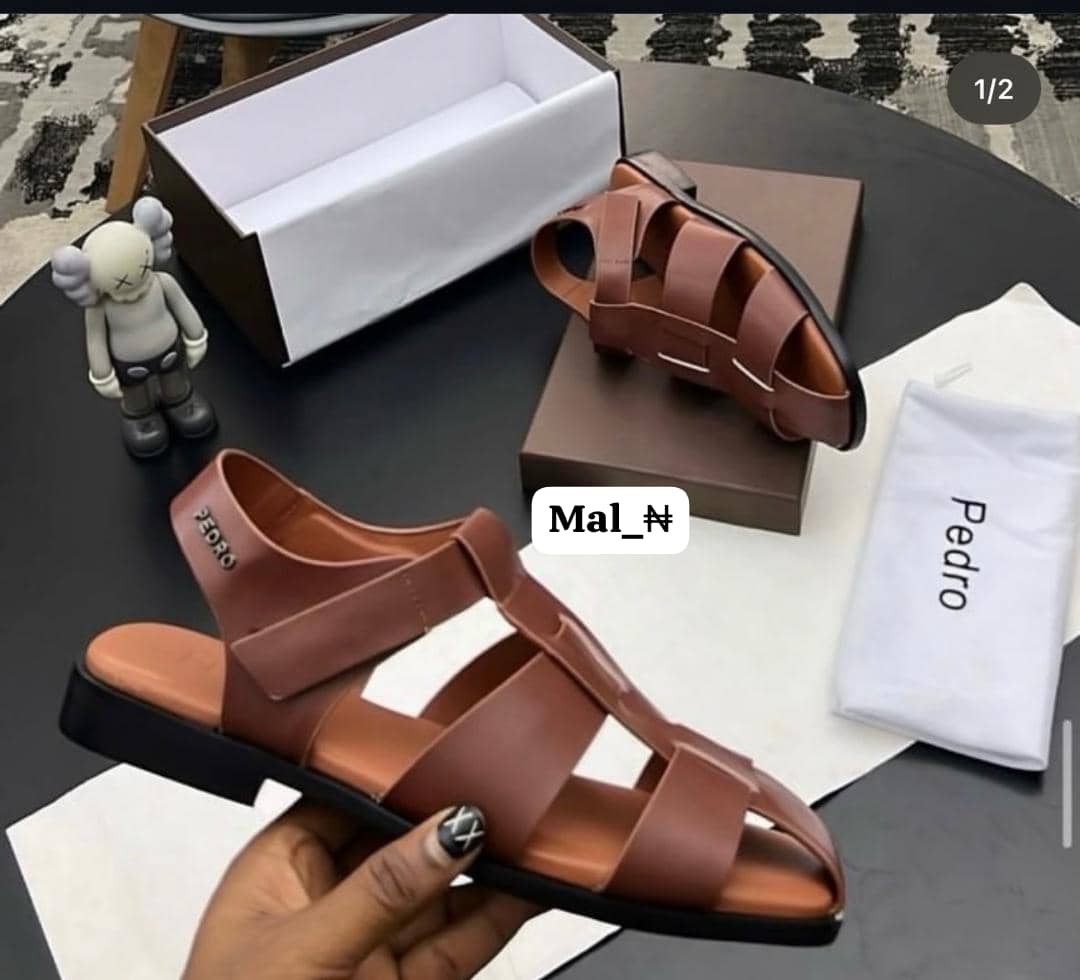 Pedro-Style Sculpted Sandals - Brown