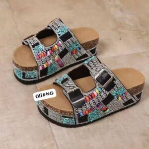 Bohemian Jewel-Encrusted Platforms