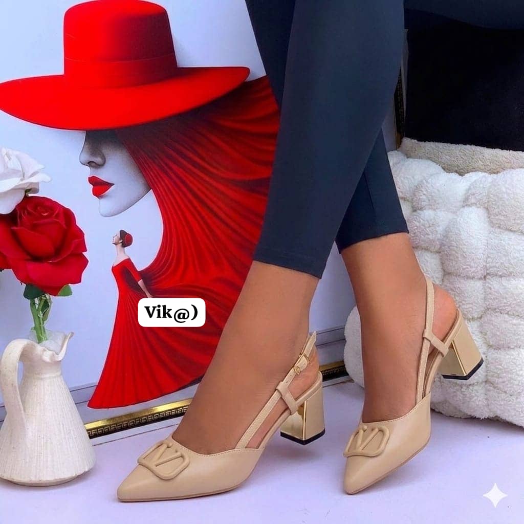 "Vik Signature" Metallic-Block Slingbacks - Image 2