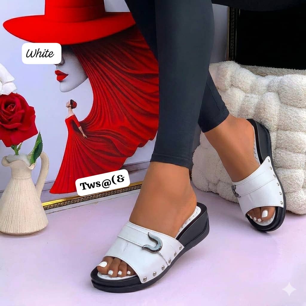"Comfort-Curve" Studded Wedge Slides - Image 3