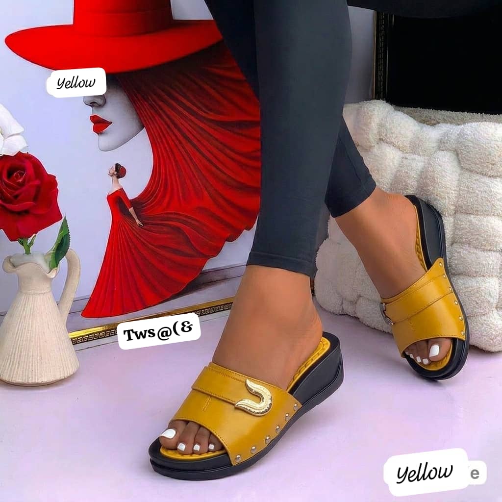 "Comfort-Curve" Studded Wedge Slides - Image 8