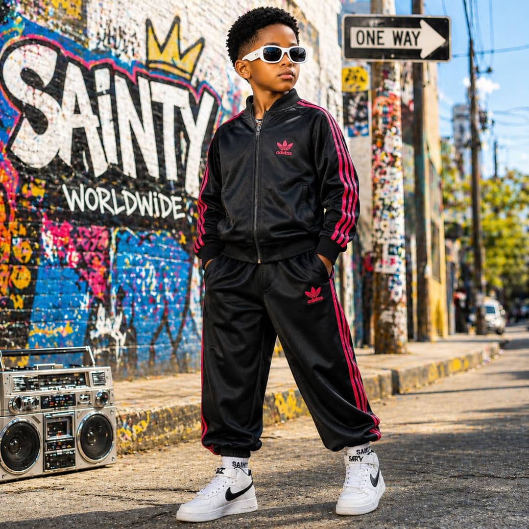 Kids' Adidas Tricot Tracksuit Set