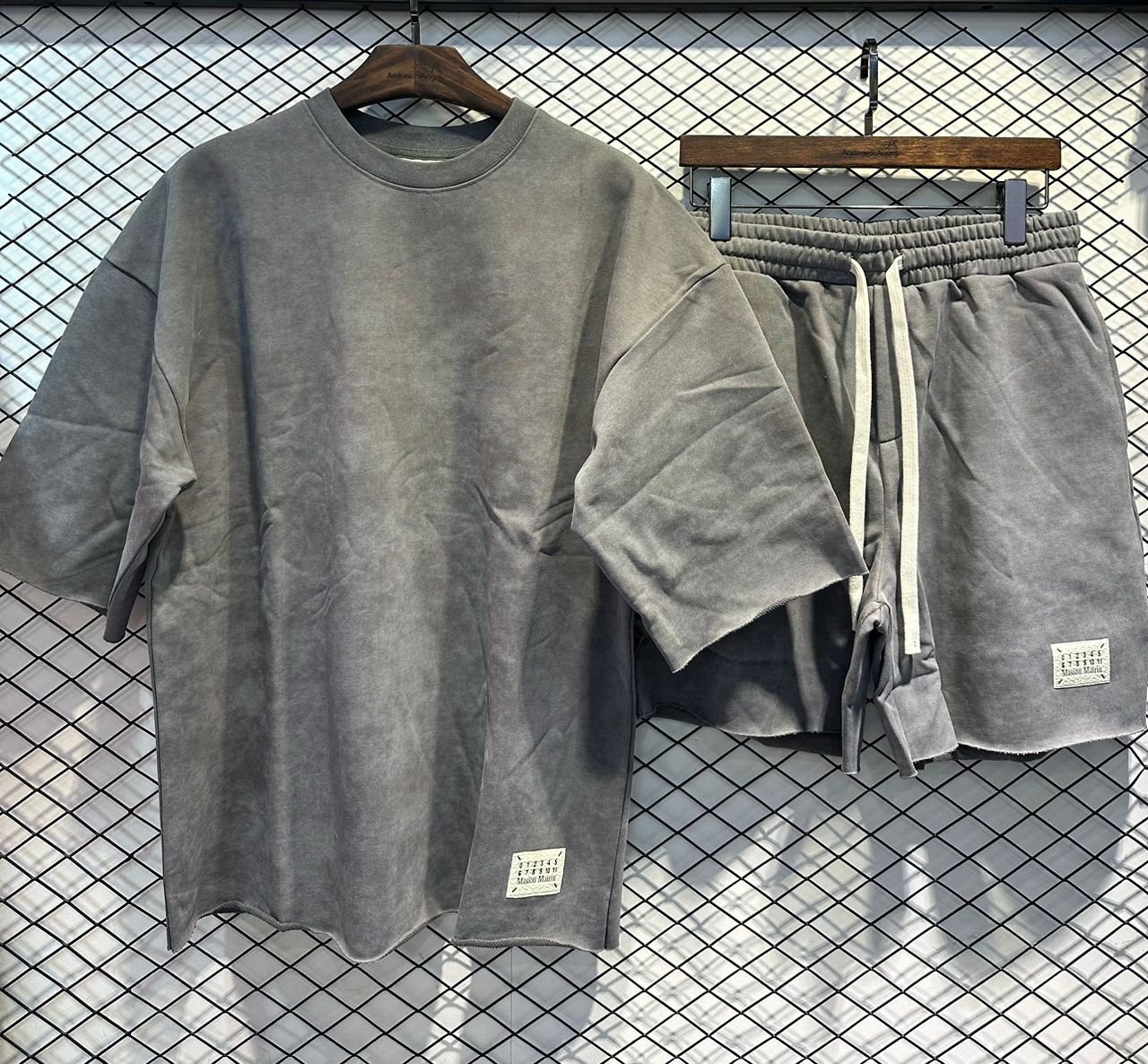 Urban Techwear Premium Denim Round Neck Top & Shorts Set | Twin Co-ord
