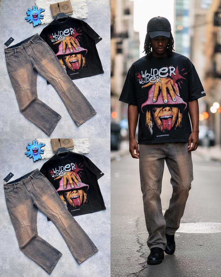 Stealth Denim Cargo Trouser Set