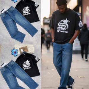 Premium Rigid Denim Two-Piece Set