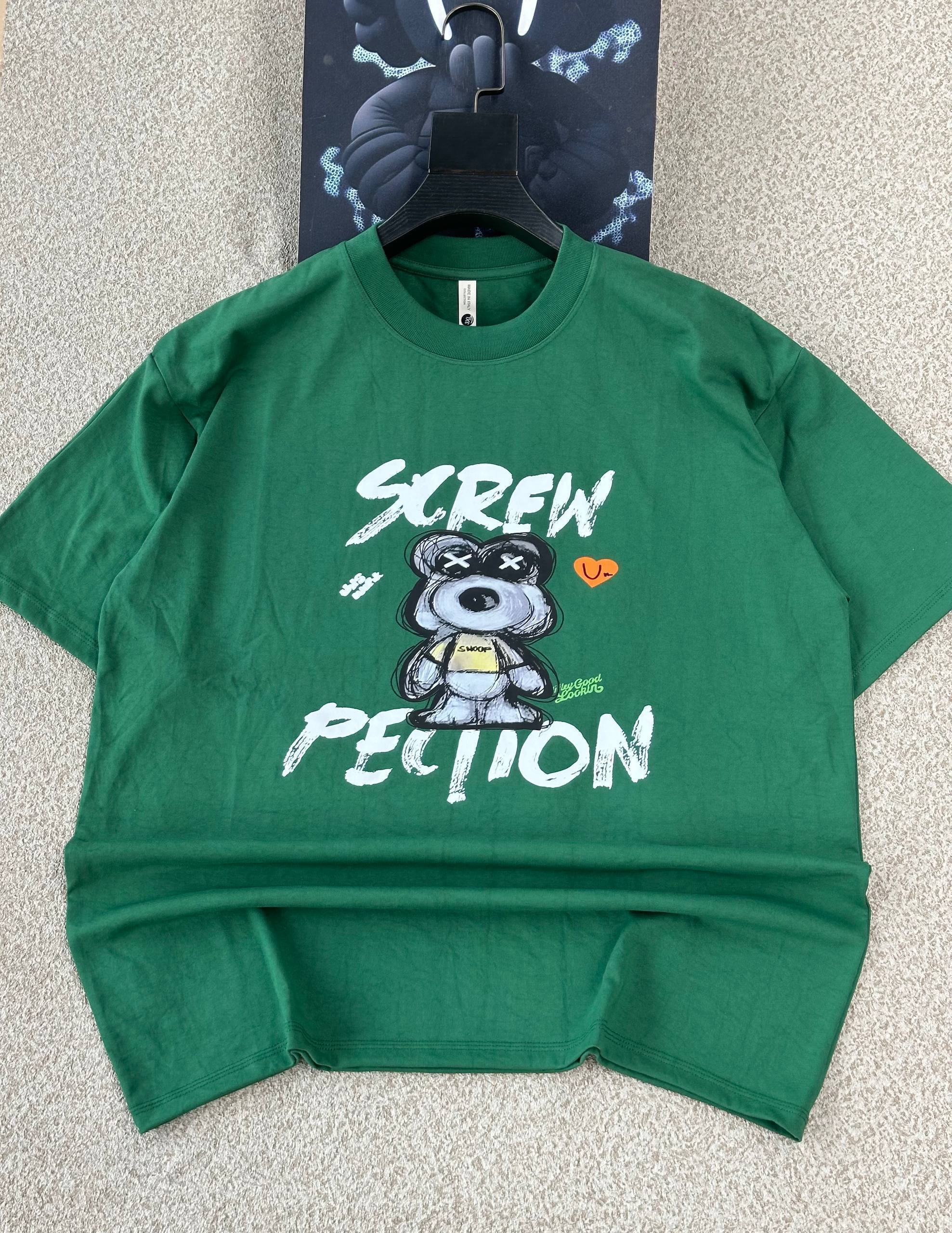 Sovereign Green "Screw Pection" Bear Tee