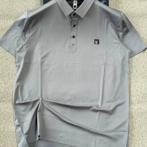 "Grey Scale" Textured Silk-Cotton Polos