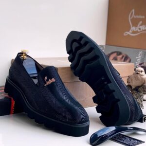 Christian Louboutin Wave-Textured Lug Loafer
