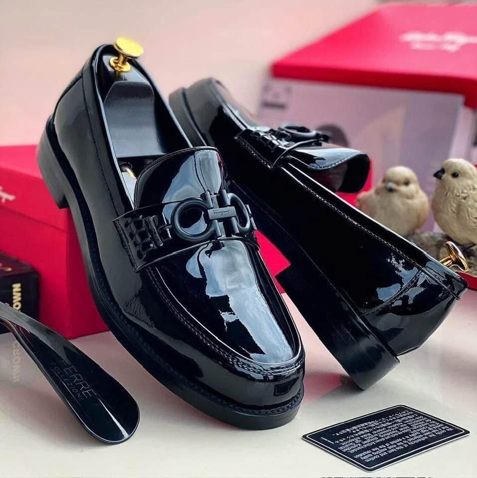 Ferragamo Patent Gancini Loafer
