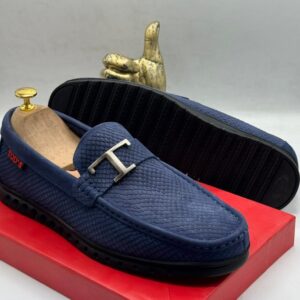 Premium Textured Leather Driving Loafers