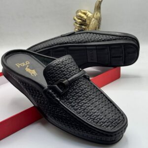 Men’s Premium Woven Leather Mules
