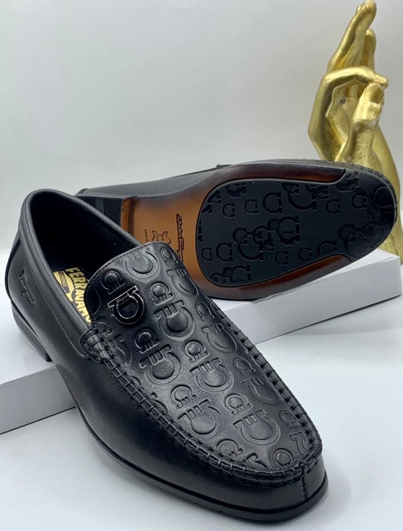 Men’s Premium Monogram Leather Loafers
