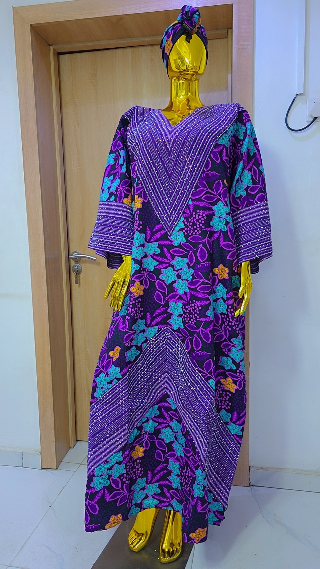 Women’s Premium Sapphire Talking Drum Kaftan