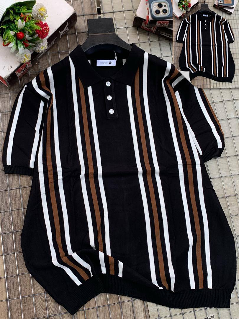 Men's High-Neck Cyberpunk Streetwear Polo - Industrial Utility Collared Tee