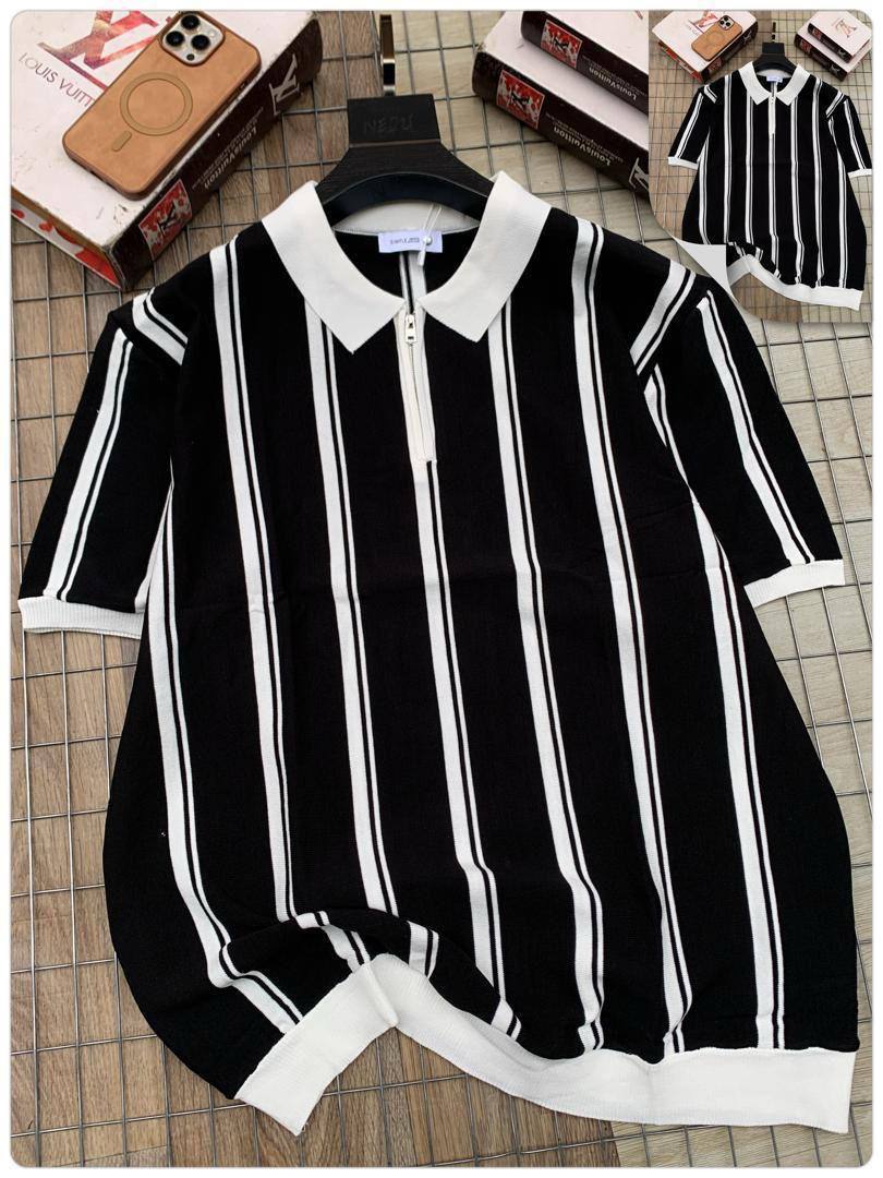 Tactical Combat Style Polo Shirt | Men's High-Street Geometric Top