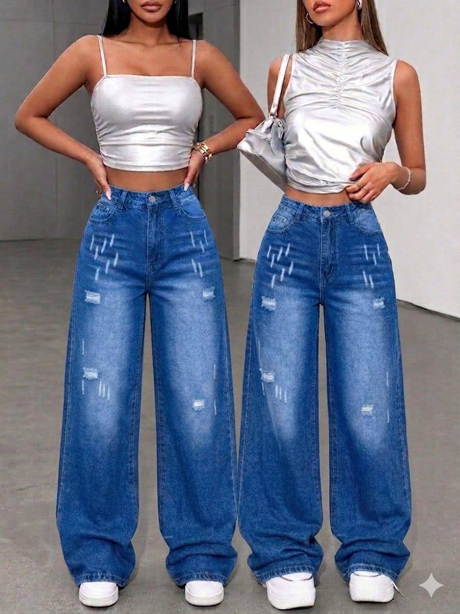 Streetwear Washed Denim