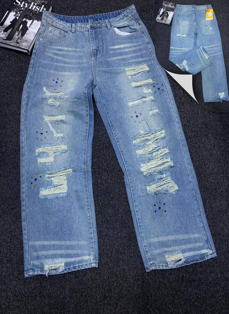 Men's Comfort-Fit Hardwearing Denim Jeans Trousers