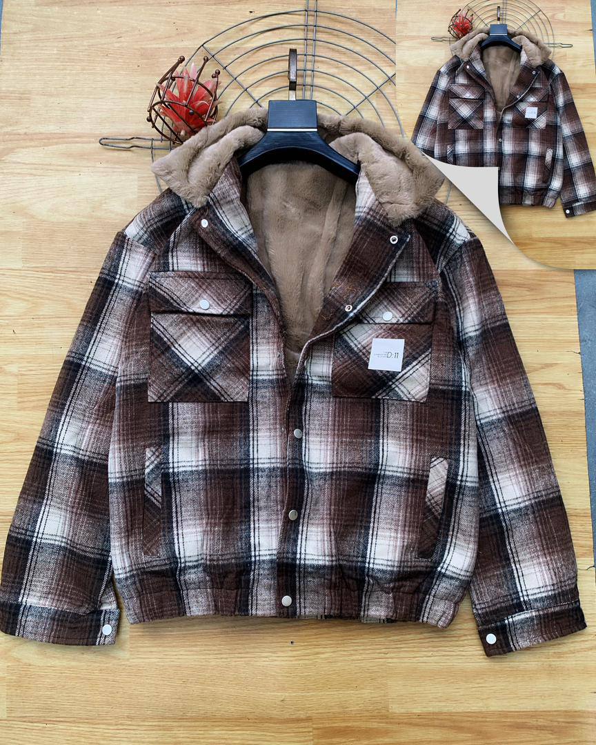 Men's Relaxed Fit Cargo Jacket with Contrast Topstitching