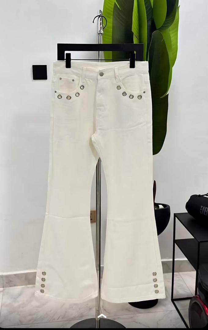 Retro Embroidered Wide-Leg Jeans
