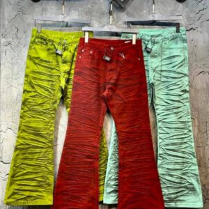 Asymmetric Dual-Button Bootcut Jeans