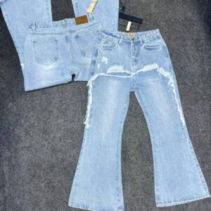 Trendy Womens Oversized Utility Streetwear Jeans with Flap Pockets