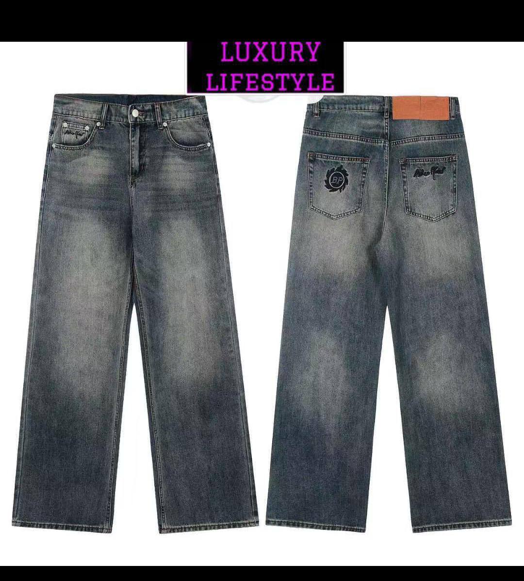 High-Waisted Deconstructed Multi-Strap Jeans