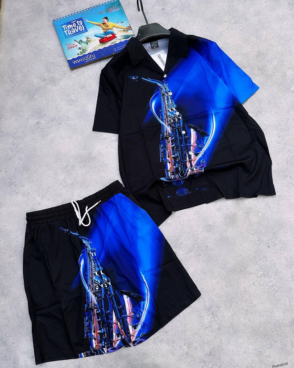 High-Contrast Graphic Outfit