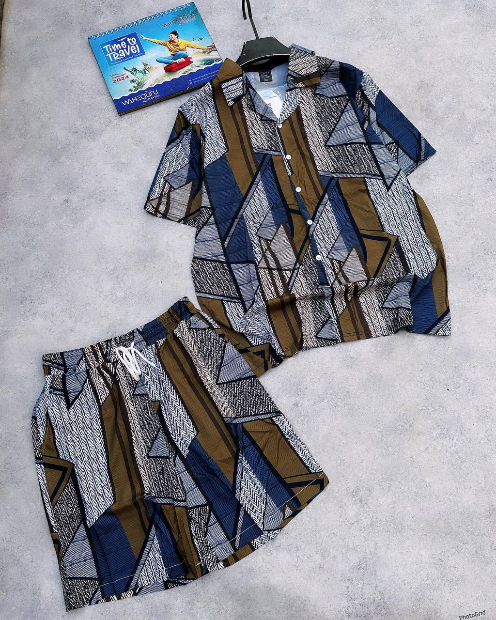 Men's Segmented Short Co-ord Set