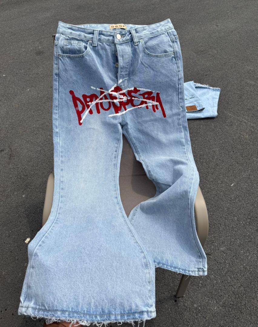 High Fashion Streetwear Denim Pants