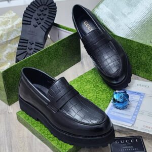 Men’s Gucci Style Stealth Croc Loafers